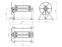 Decoiler of metal 1250mm for 10t. rolls
