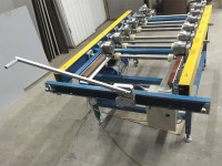 Portable machine F3 for double standing seam system. With cross cutting knife and radius rolls
