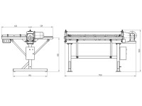 Sheet metal slitting machine (slitter machine) 4 STRIPS