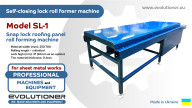Snap lock roofing panel roll forming machine SL-1. Panels production and connecting process