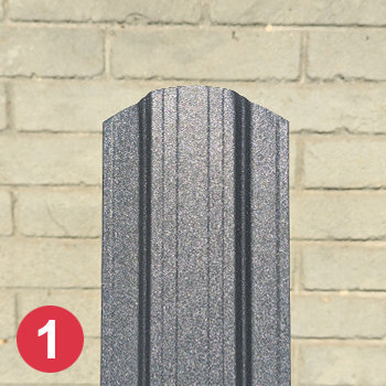 Picket profile with stiffening ribs